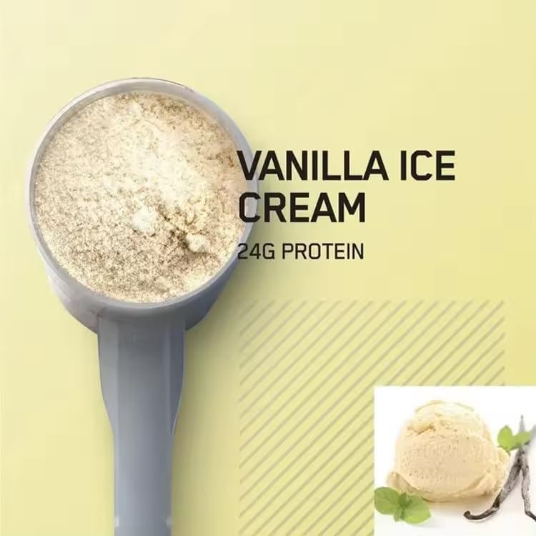 atabayonline Whey Protein Powder Whey Isolate Gluten-Free 100% Protein Powder Sports Fitness Gold Standard 100% Gold Standard whey Protein 22 Servings-24 G Protein-5.5 G BCAA Vanilla Ice Cream