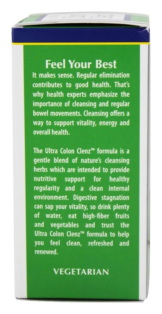Natural Balance Ultra Colon Clenz | Herbal Cleansing & Regularity Formula for Overnight Support | 60 VegCaps, 60 Serv.