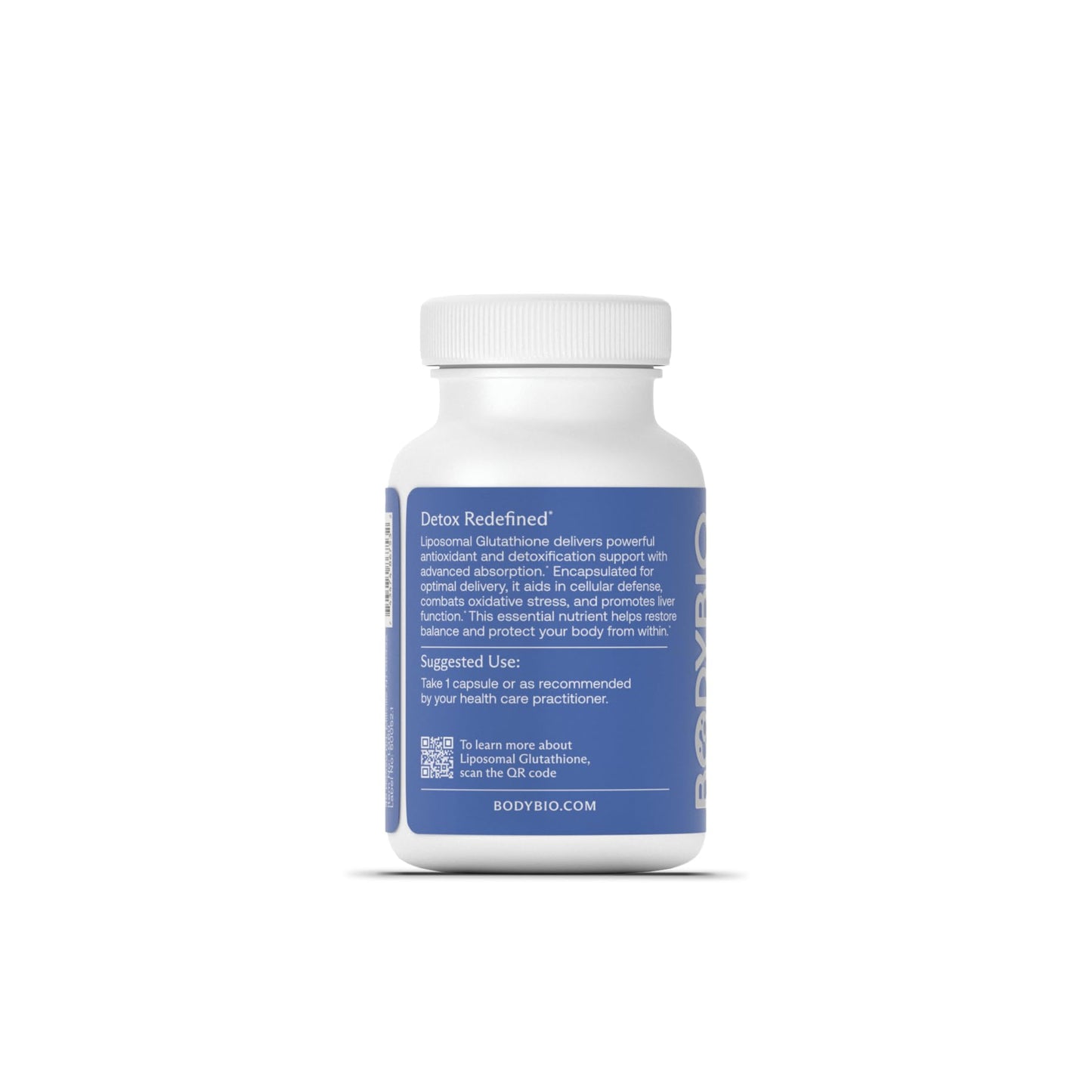 BodyBio Liposomal Glutathione | Body’s Most Powerful Antioxidant | Master Detoxification | Colon Cleanse| Optimal Cell Protection for Immune Defense | Enhanced Liposomal Absorption | 60 Capsules