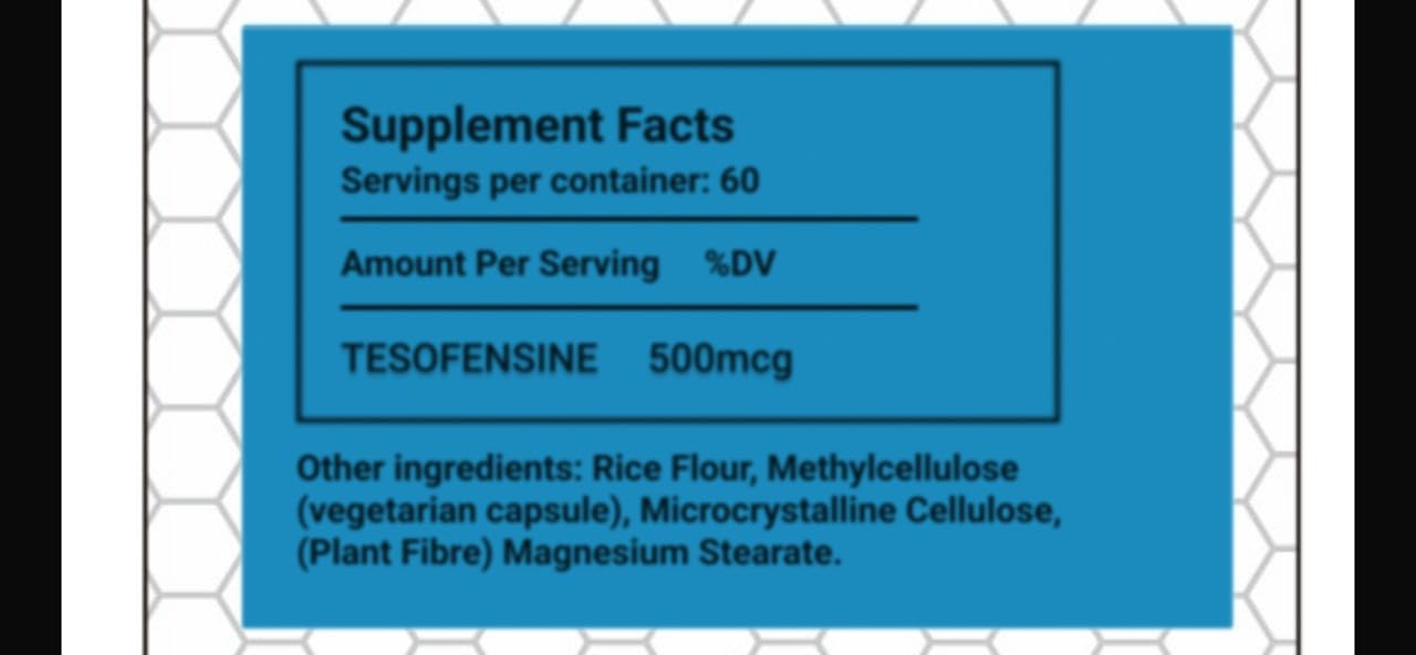 TESOFENSINE 500MCG 60 Capsules (3RD Party Tested)