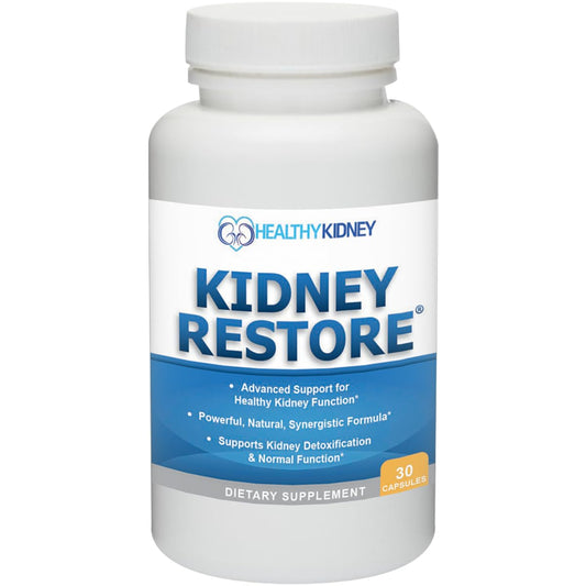 Kidney Restore: Kidney Health Supplement, Kidney Cleanse Detox & Repair Formula by Renal Expert w/Transplant, Fast Detox & Flush w/Renal Vitamins Support Normal Function 30 caps