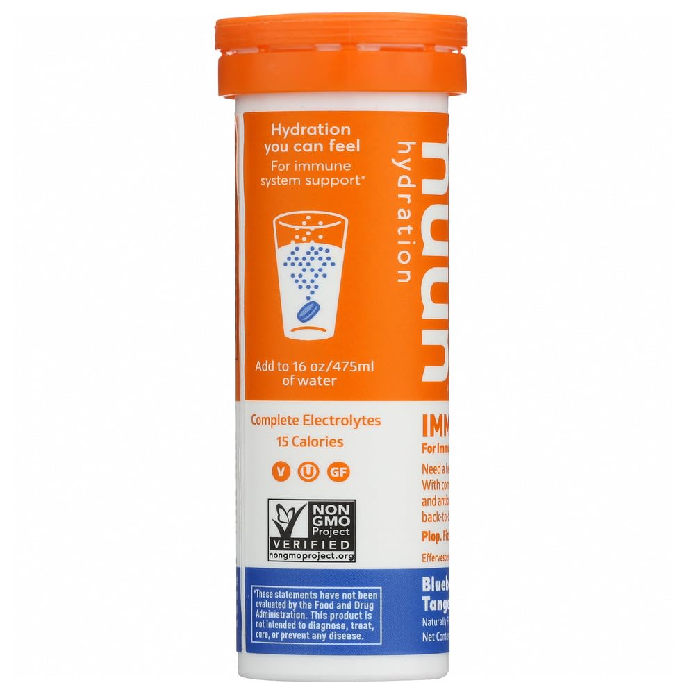 Nuun Immunity: Blueberry Tangerine Enhanced Hydration Tablets (2-Pack of 10 Tabs each)