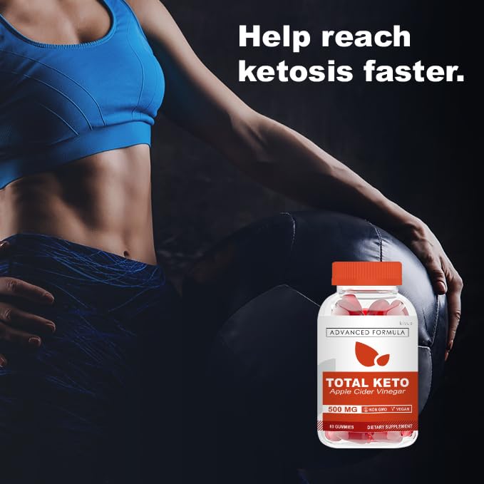 kivus Total Keto ACV Gummies - Total Keto Apple Cider Vinegar Gummies (2 Pack, 120 Gummies)