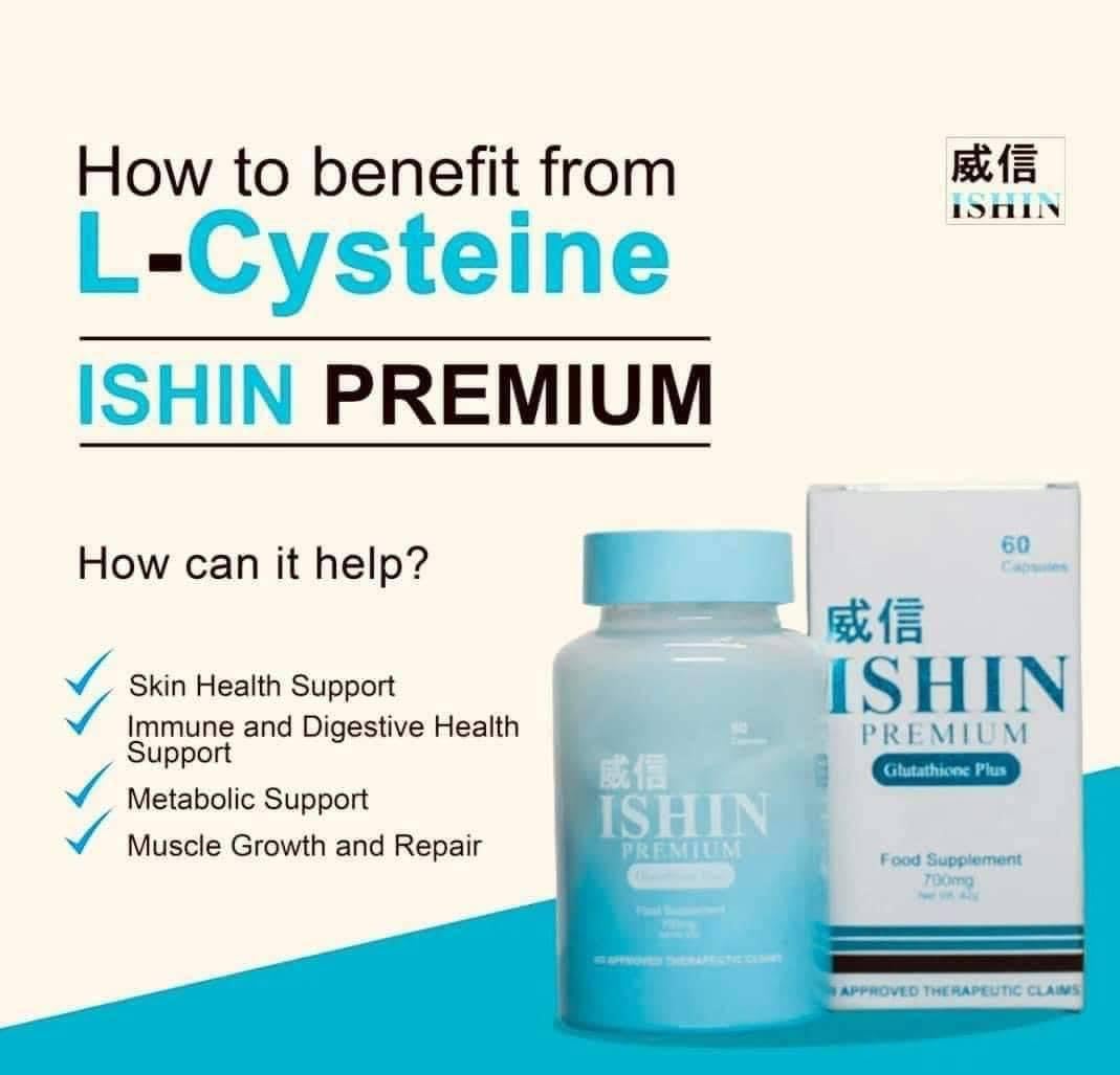 Ishin Premium Glutathione Plus Food Supplement, 60 Capsules