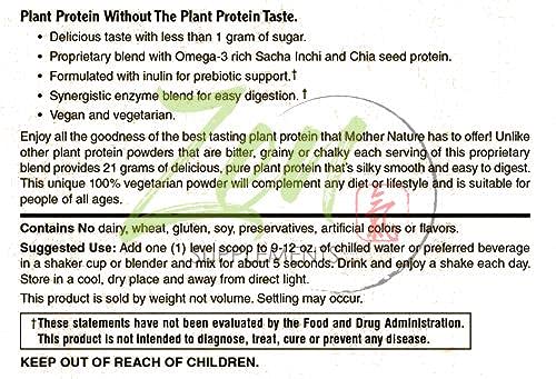Zen Supplements - Plant Protein-Vanilla 510G 1.1LB-Powder- 25 Grams of Protein Per Serving -Vegan, Low Net Carbs, Non Dairy, Gluten Free, Lactose Free, No Sugar Added, Soy Free, Kosher, Non-GMO