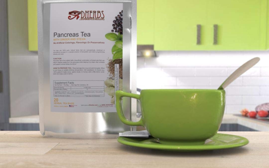 Herbal Pancreas Tea, Cleanse with Juniper, Fenugreek, and Gymnema (20 Bags)