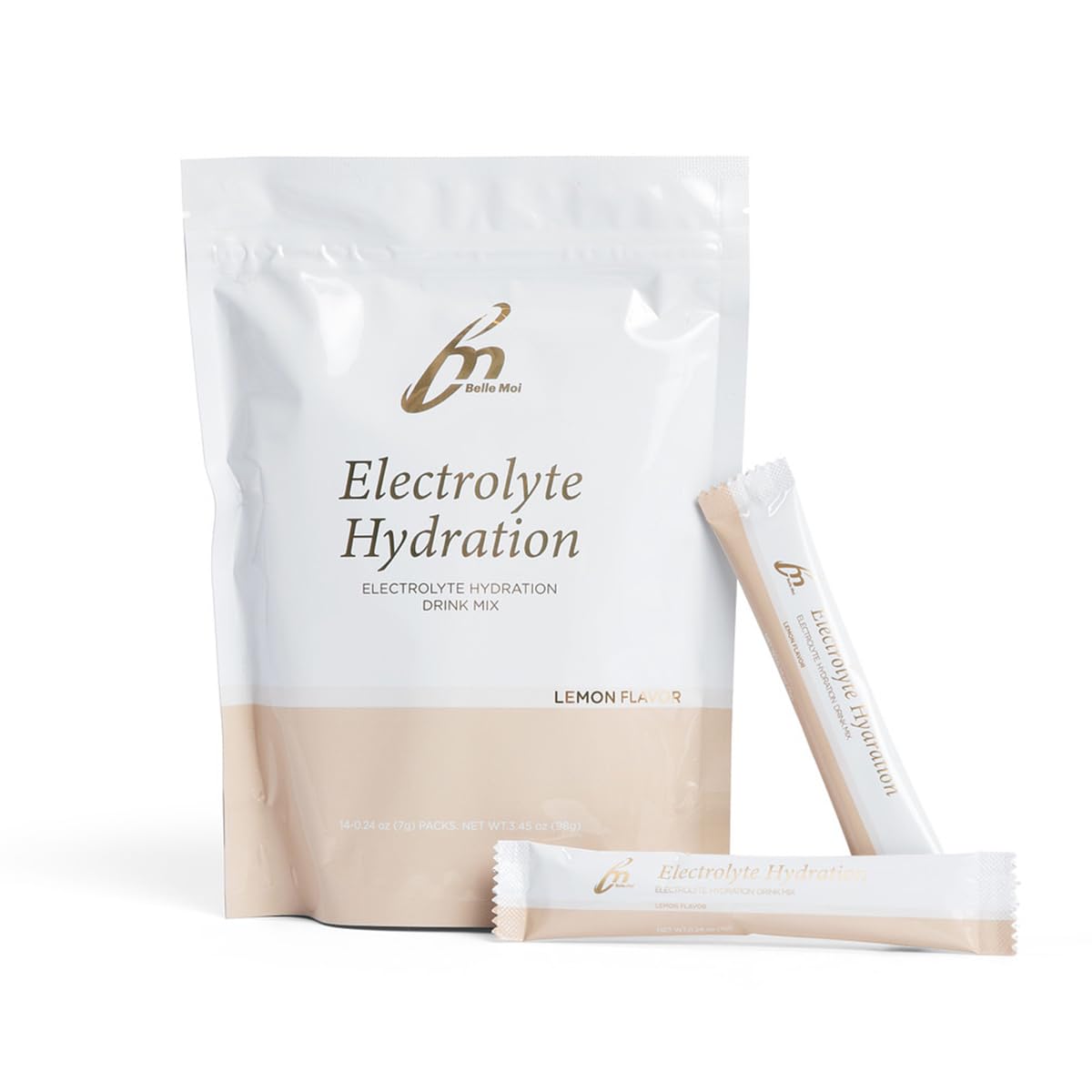 Sugar-Free Hydration - Electrolyte Hydration Packets - Hydration Powder Drink Mix (Lemon Flavor) - Health and Beauty - Non-GMO - Gluten Free - Vegan Friendly - Paleo & Keto Friendly - 10 Calories