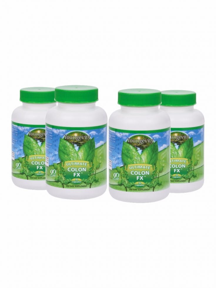 Youngevity Ultimate Colon FX™ - Proprietary Herbal Blend for Natural Colon Cleansing and Digestive Health Support - 90 Capsules (Pack of 1)