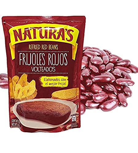 Naturas Refried Red Kidney Beans Frijoles Rojos Volteados  100 Plant Based  Ready To Serve Made With Ground Beans of BeansNo PreservativeNo Artificial Colors100 Natural 400g14 oz 3 pack