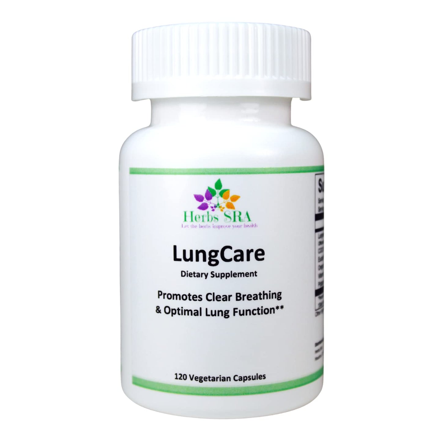 Herbs SRA Lung Cleanse & Detox Formula. Supports Lungs & Respiratory Health, Helps Clear Mucus Congestion Naturally. 120 Vegetarian Capsules