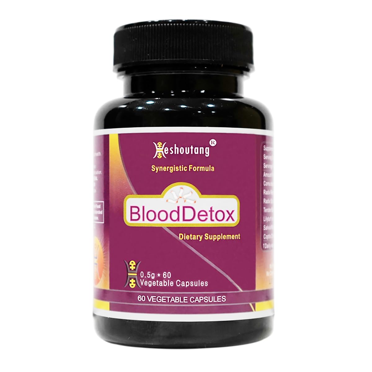 Heshoutang BloodDetox|Market Proven Herbal Blood Cleanser|60 Veg Capsules