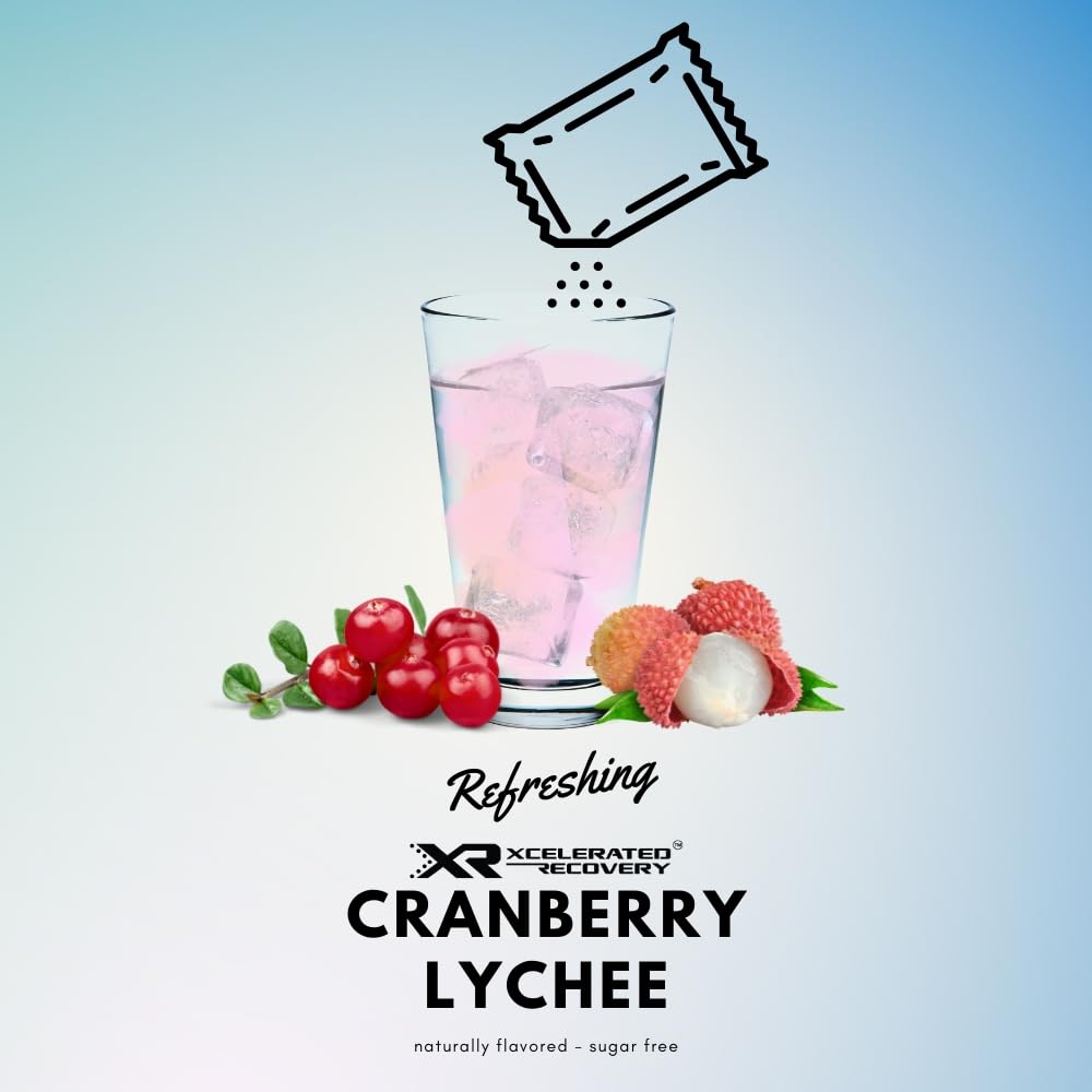 XR™ Therapeutic Musculoskeletal Recovery Supplement 14-Pack | Injury & Surgery Recovery | Amino Acids, HMB, Creatine, AAKG | Cranberry Lychee Flavor Powder Drink Mix | NSF Certified for Sport