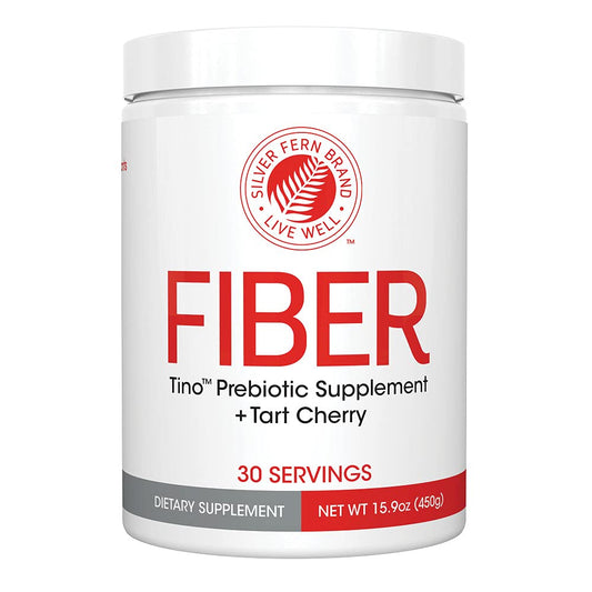 Tino Natural Gluten Free Prebiotic Fiber Supplement - with Tart Cherry Extract & Polycan Black Yeast Extract - Non-GMO, Water Soluble Fiber Powder Mix (1 Canister - 15.9 Oz)
