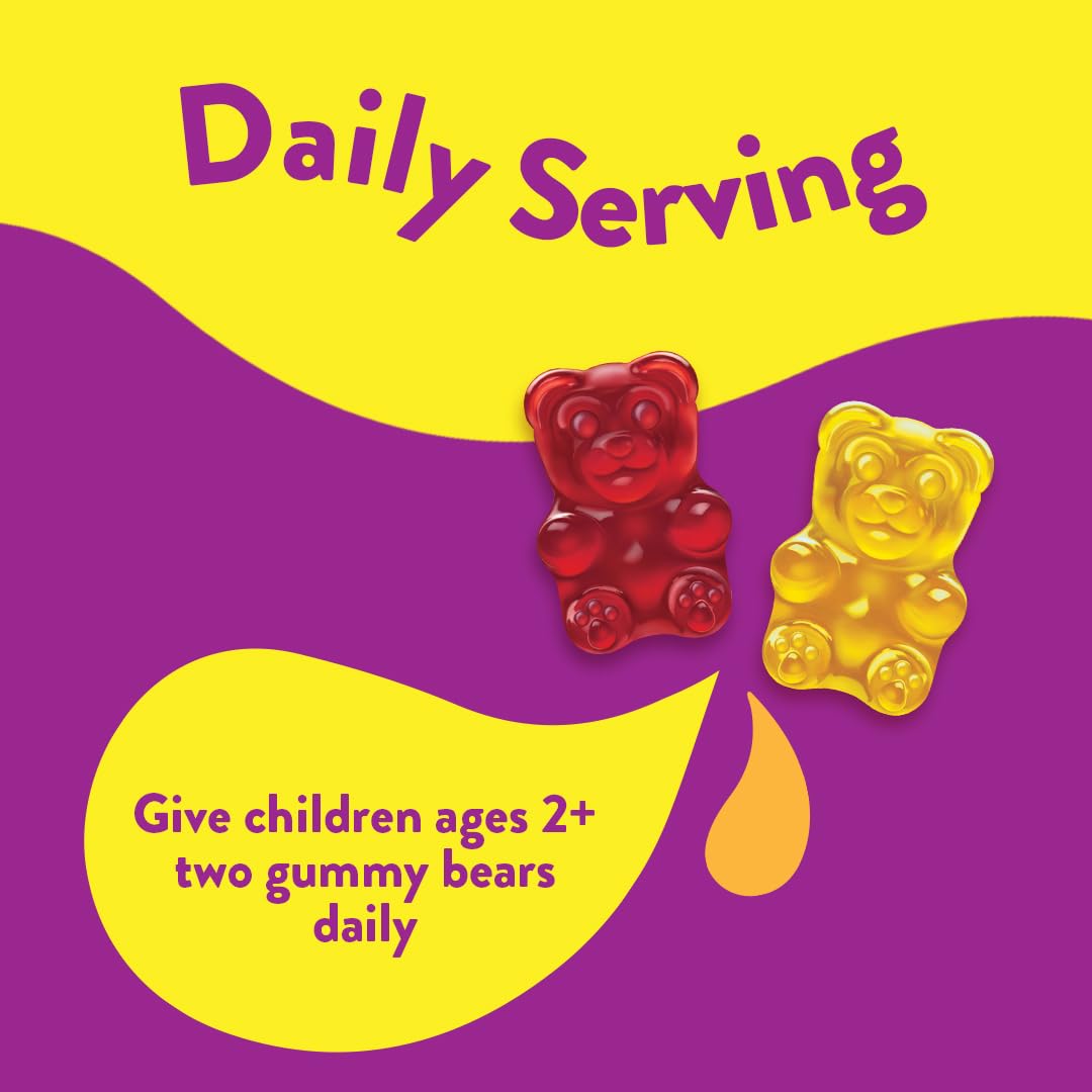 L’il Critters Fiber Daily Gummy Supplement for Kids, for Digestive Support, Berry and Lemon Flavors, 90 Gummies