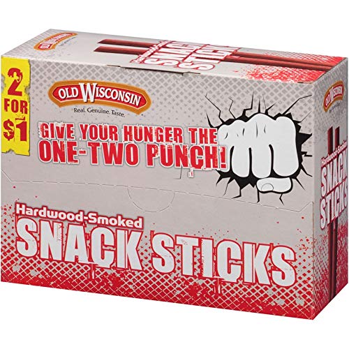Old Wisconsin Honey Turkey Sausage Snack Sticks Naturally Smoked Ready to Eat High Protein Low Carb Keto Gluten Free Counter Box Pack of 42 Individually Wrapped Sticks