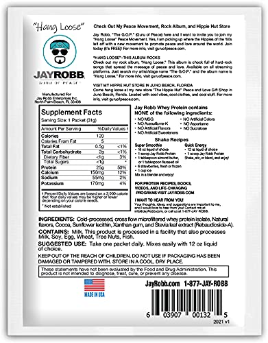 Jay Robb Whey Isolate Protein Powder, Low Carb, Keto, Vegetarian, Gluten Free, Lactose Free, No Sugar, No Fat, No Soy, Nothing Artificial, Non-GMO, Convenient Individual Serving Packet, Chocolate