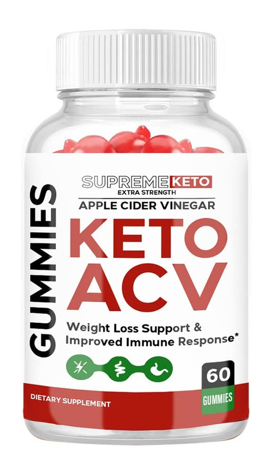 nutradash Supreme Keto ACV Gummies - Supreme Keto ACV - Supreme Keto Gummmies Extra Strength (60 Gummies - 1 Month Supply)