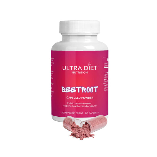 Ultra Diet Organic Beetroot Capsules, 1300mg, Nitric Oxide, 100% Natural, Non-GMO, 60 Capsules