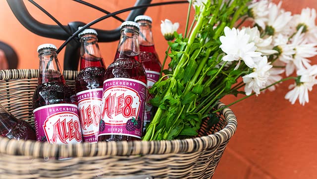 Ale 8 One Blackberry Glass Bottles 12 ounces Pack of 4 100 Kentucky Soft Drink