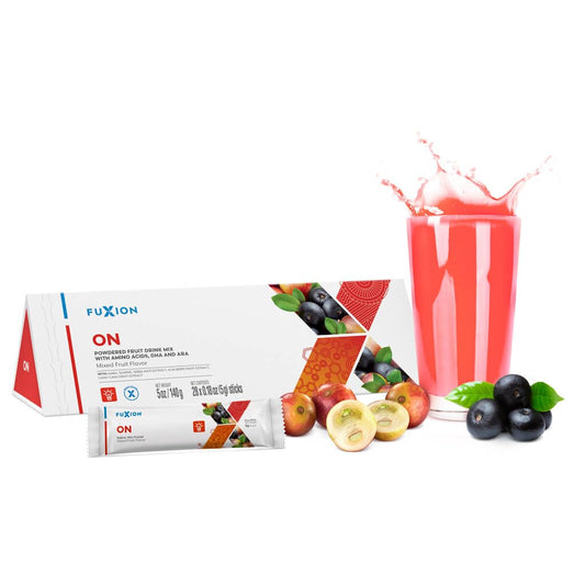 Usoway Healthcare Product Bundle, Assorted Items-Fuxion ON-nvigorating Drink That Helps Improve Brain Nutrition and stimulates functionality (28 Sticks, ON)