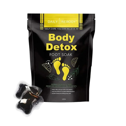 Ginger Foot Bath Salt Soak for Weight Loss and Relaxation, 5 Pieces, with Lemon, Green Tea, Mint and Apple Vinegar