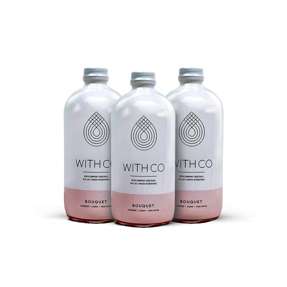 3 Pack WithCo Bouquet Gimlet Cocktail Mixer with Lemon Lavender and Rosewater Makes 30 Drinks Just Add Gin Vodka or Tequila