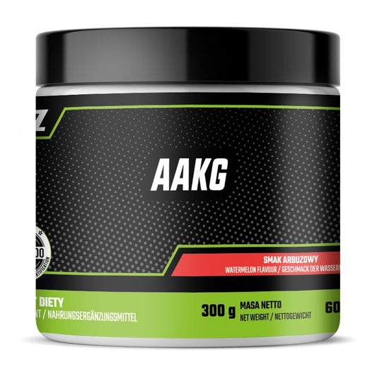 AAKG Powder 300g - Arginine Alpha-Ketoglutarate 5000 mg per Serving - 50 Servings - Enhances Athletic Performance - Watermelon Flavour - by MZ