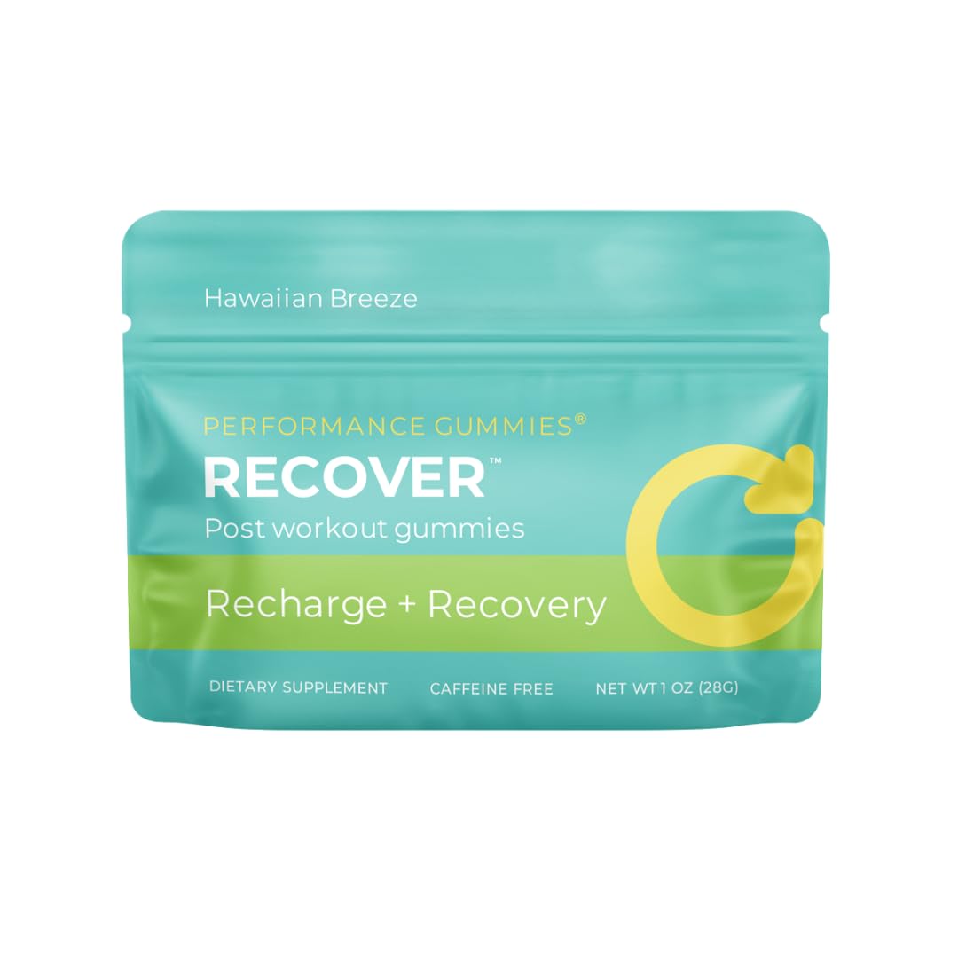 SGC Recover Performance Gummies - Post-Workout Recovery Gummies for Muscle Repair, 12-Pack, Hawaiian Breeze, Energy Replenishment, and Soreness Relief | BCAAs, Ginger, Glycogen Recharging