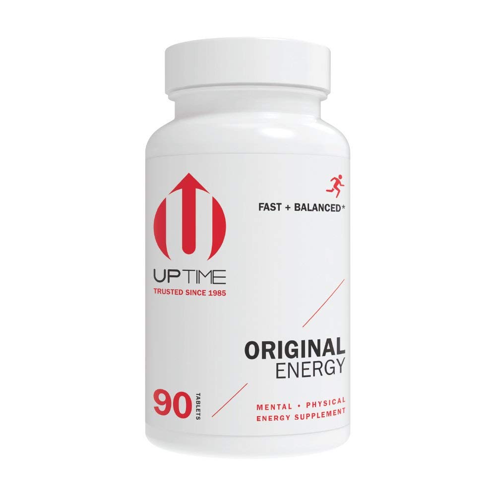 UPTIME Caffeine Pills, 90 Energy Tablets, 200mg per Serving, Made with Natural Caffeine, Vitamin C, CoQ10, Calcium, Ginkgo Biloba, Ginseng & L-Carnitine, Zero Calories, 66mg Caffeine Per Tablet