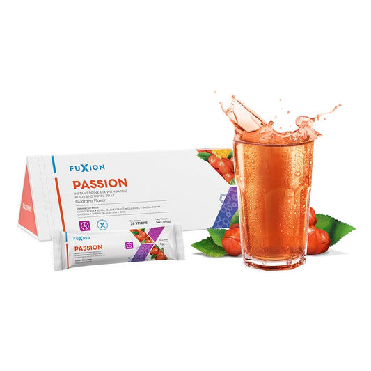 Usoway Healthcare Product Bundle, Assorted Items-Fuxion Guarana Flavored Drink with Gingseng and Maca Extract (28 Sticks, Passion), 1 Pound (Pack of 1)