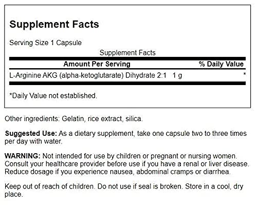Swanson Ultra Arginine Akg 1 g 90 Caps 2 Pack