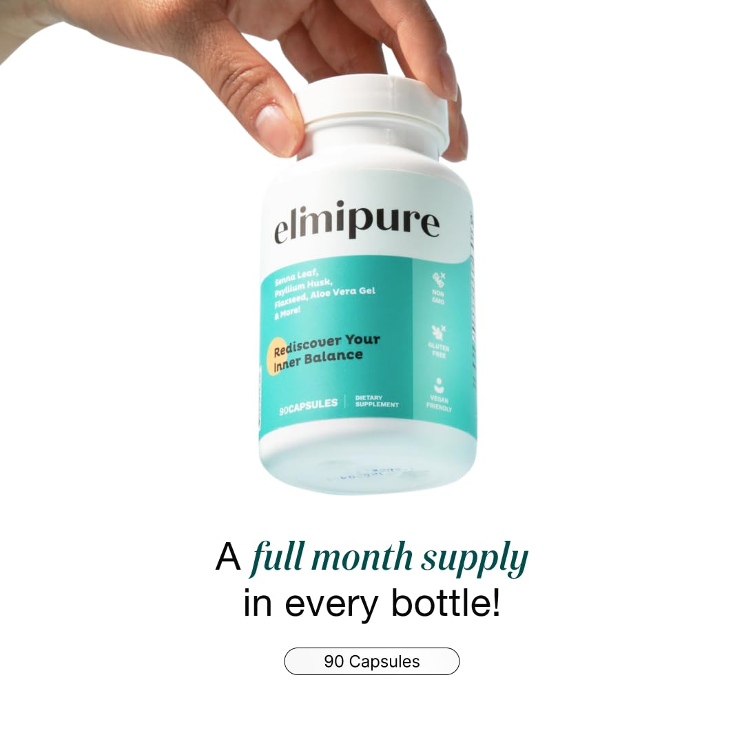Elimipure Gut Cleanse & Restore Supplement: Natural & Effective Detox Cleanse Capsules | Fortify Your Microbiome | Effortless Morning Stools | Restore Your Gut from The Inside Out