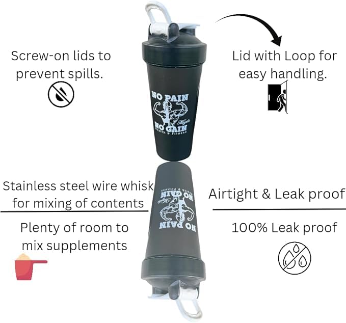 MagikoSFI Blender Shaker Bottles for Protein, 28oz Portable Leakproof Pre-Workout Nutrition Water Bottle, BPA-Free Gym Protein Shaker for Sports & Outdoor Motivational Protein Shaker (Red/Black)