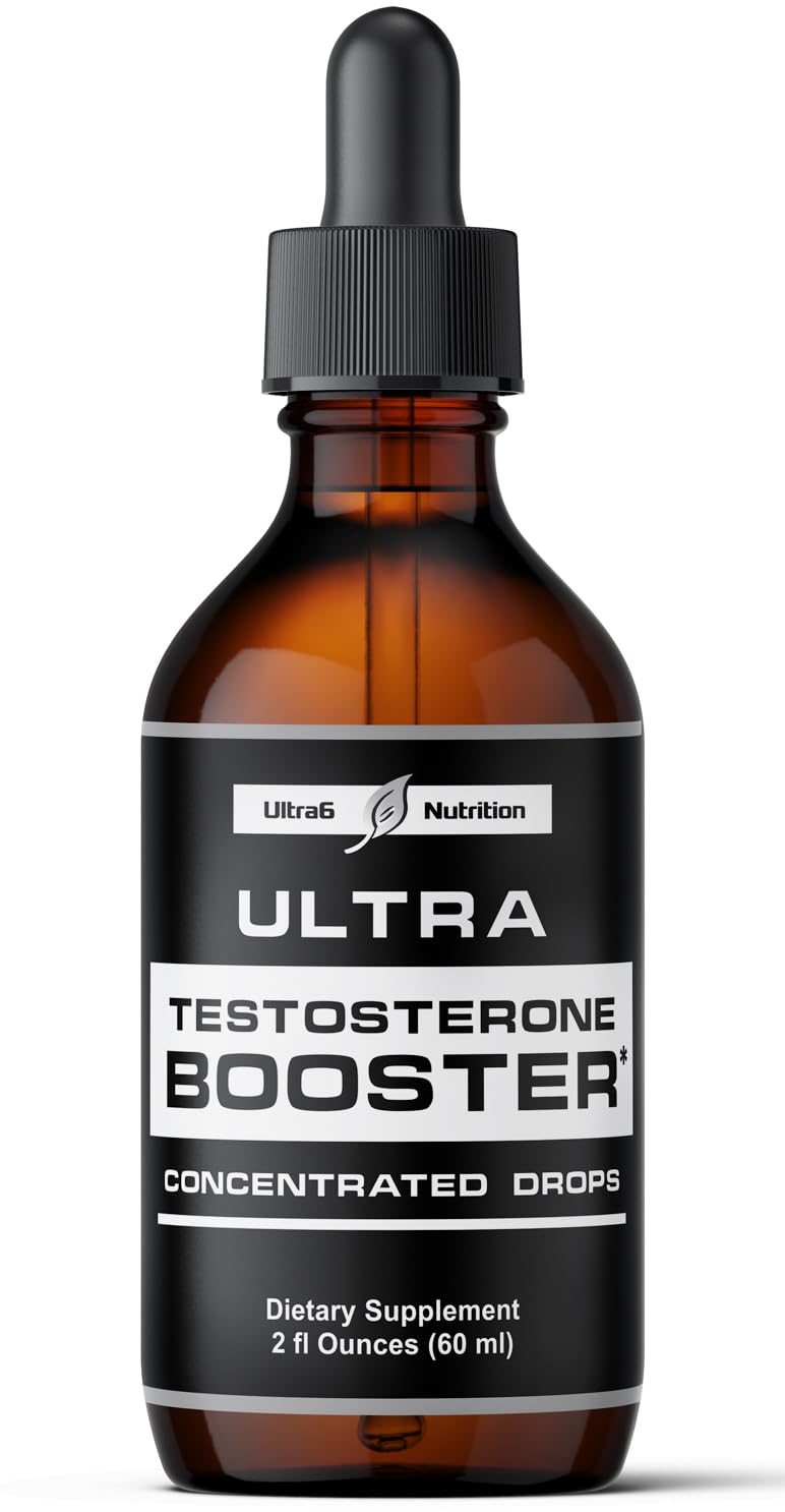 Ultra6 Nutrition Testosterone Booster for Men - Mens and Women Health Supplements - Supplement with Tongkat Ali + Tribulus Terrestris for Male Enhancement - Supports Muscle Recovery & Energy Boost