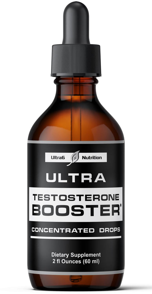 Ultra6 Nutrition Testosterone Booster for Men - Mens and Women Health Supplements - Supplement with Tongkat Ali + Tribulus Terrestris for Male Enhancement - Supports Muscle Recovery & Energy Boost
