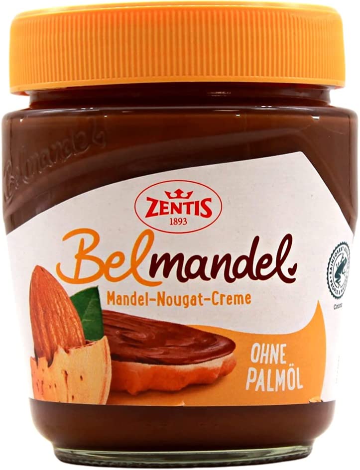 Zentis Belmandel Almond Nougat Cream without palm oil  Bread Nut Spread 2 x 300g 2116 Oz  Germany