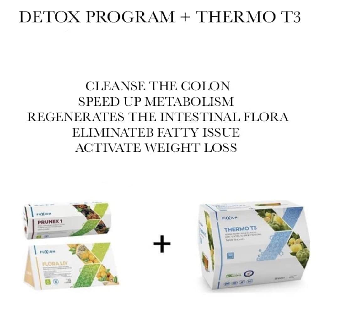 FuXion Cleanses the body (Prunex, Flora LIV, Thermo T3) (Pack of 3 & 10 count each)