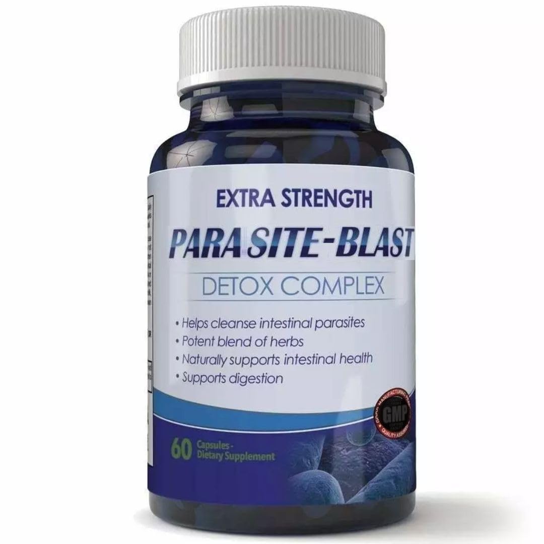 Parasite-Blast Detox Cleanse - for Full-Body Detox & Wellness, Natural Cleanse- 60 Capsules