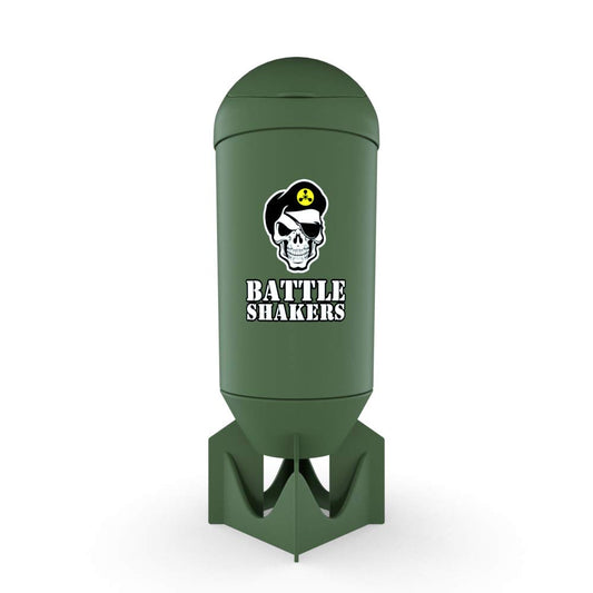 Battle Shakers Bomb | Military Themed Shaker Bottle | Leak-Proof Protein Cup with Storage Compartment | Mix Protein Powders & More | Durable & Dishwasher Safe | 20 Oz