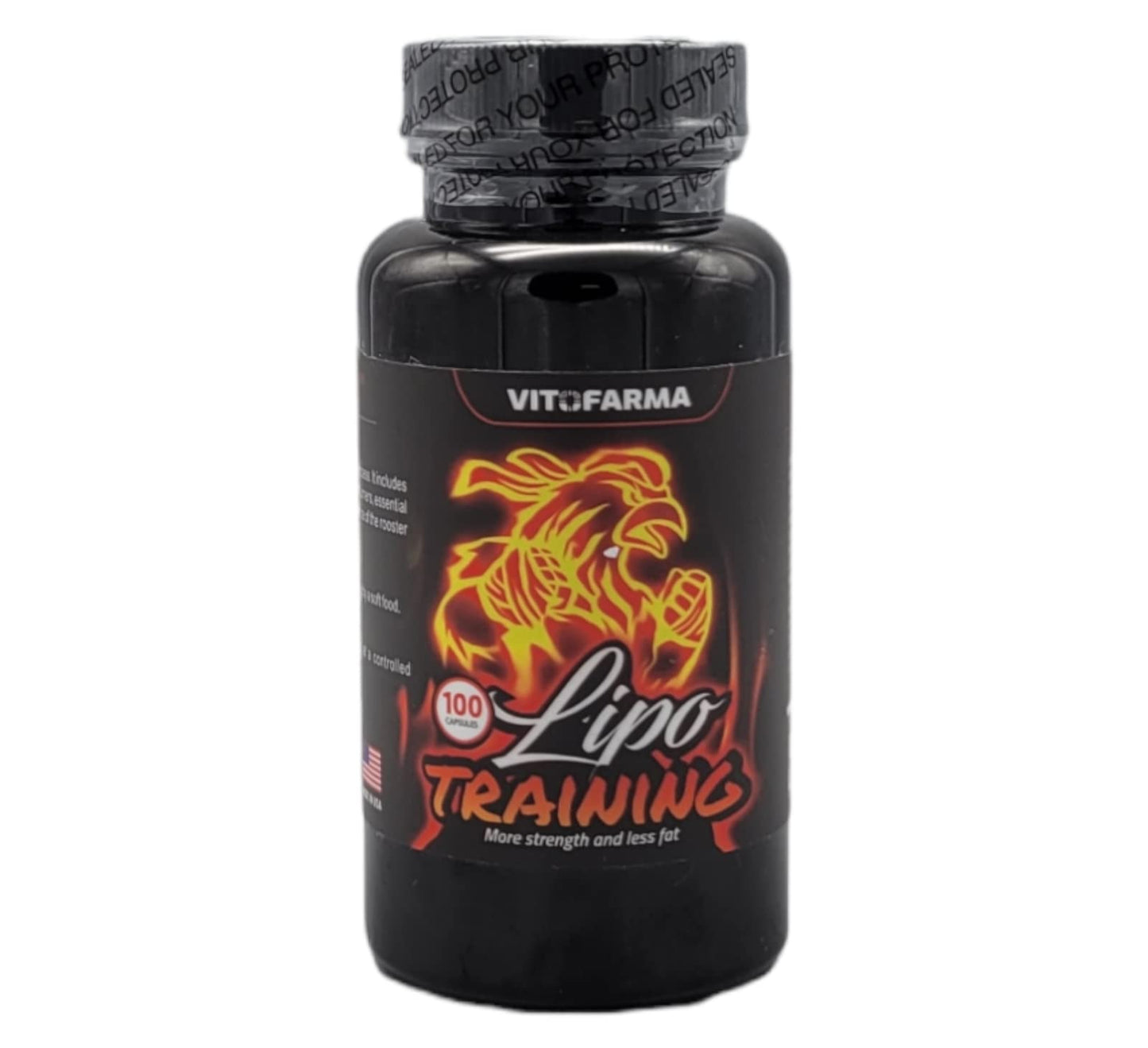 VITOFARMA Reductor de Grasa Corporal Lipo Training 100 CAPSULAS para Gallos, for Rooster