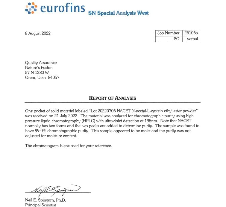 Nature's Fusions GlyNAC-ET NAC Supplement N-Acetyl Cysteine Ethyl Ester - 20x More Bioavailable - Glycine & N-acetylcysteine Ethyl Ester Anti Aging Supplement, Boost Glutathione Pack of 2-120 Count