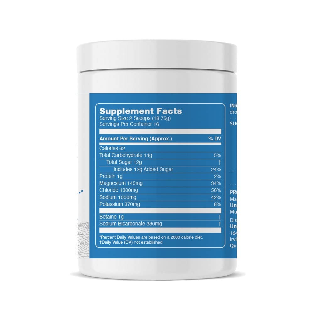 Unived Elite Hydration Mix - Essential Electrolytes & Betaine for Optimal Hydration | Low Calorie | Bare Naked | 16 Servings