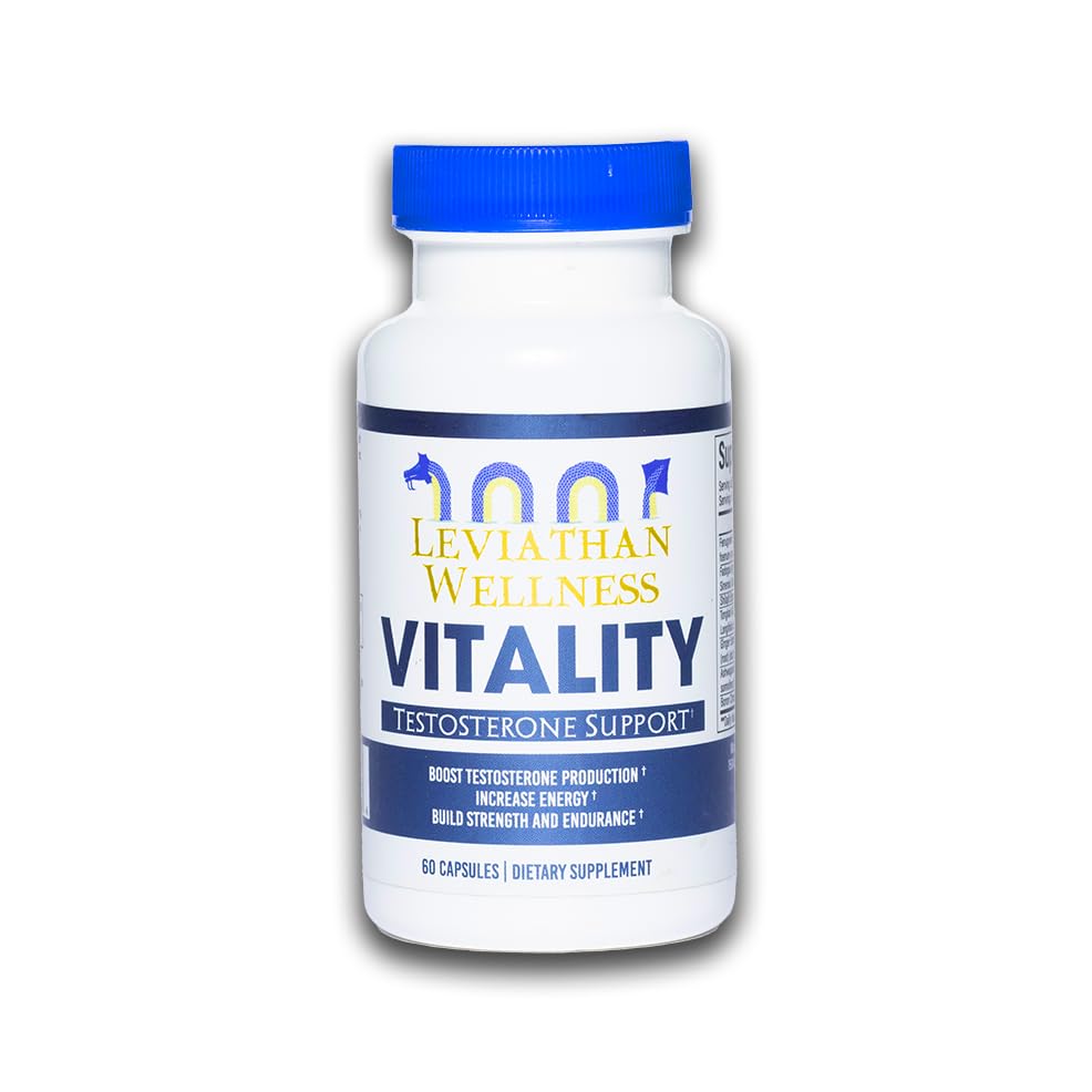 Leviathan Wellness Vitality Testosterone Booster, 60 Capsules, 30 Servings