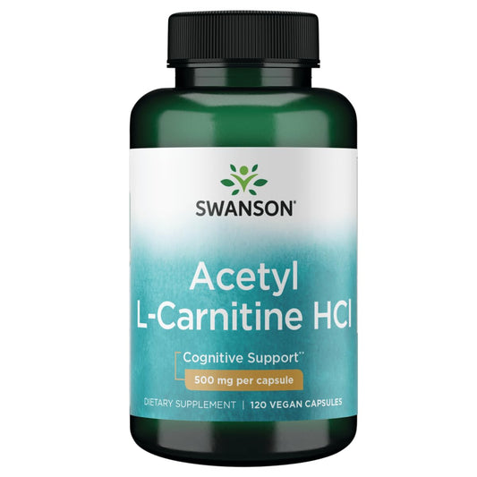 Swanson Amino Acid Acetyl L-Carnitine Hcl 500 Milligrams 120 Veg Capsules