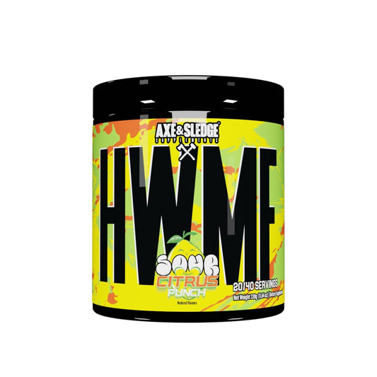 Axe & Sledge HWMF Pre-Workout Powder - 20/40 Servings - Caffeine, L-Citrulline, Betaine (20/40 Servings, Sour Citrus Punch)