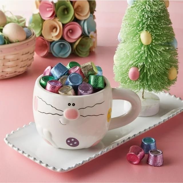 Rolo Milk Chocolate Chewy Caramel Candy  approx 48 pcs  Easter Edition Colored Foil Candy Individually Wrapped great for Easter Basket Stuffer