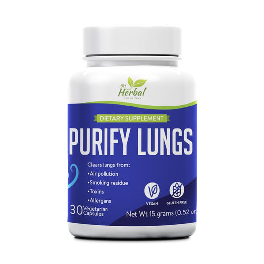 Purify Lungs - Lung Detox - Clears Alveoli of The Lungs from Pollutants - Breath Easier in high altitudes - 100% Natural and Herbal