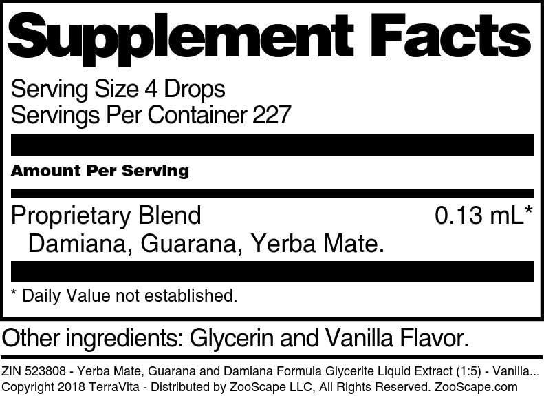 Terravita Slimming Formula Glycerite Liquid Extract (1:5) - Vanilla Flavored (1 oz, ZIN: 523808) - 3 Pack