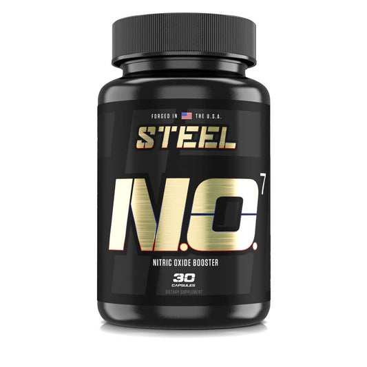 Steel Supplements N.O.7 | Nitric Oxide Formula | Blood Flow | Vascular Support | Pumps & Muscle Fullness | 30 Capsules