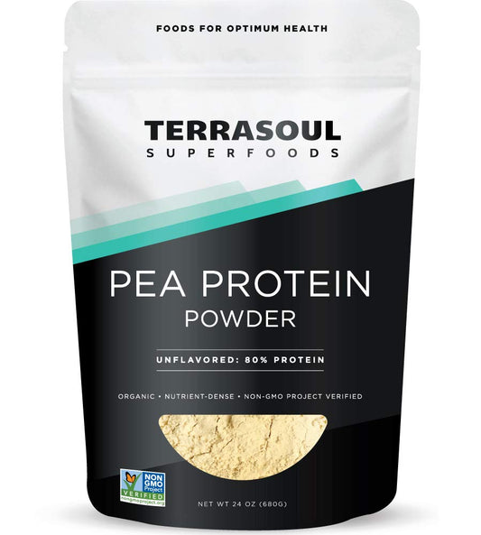 Terrasoul Superfoods Organic Pea Protein, 1.5 Lbs - European Sourced | Unflavored | Smooth Texture